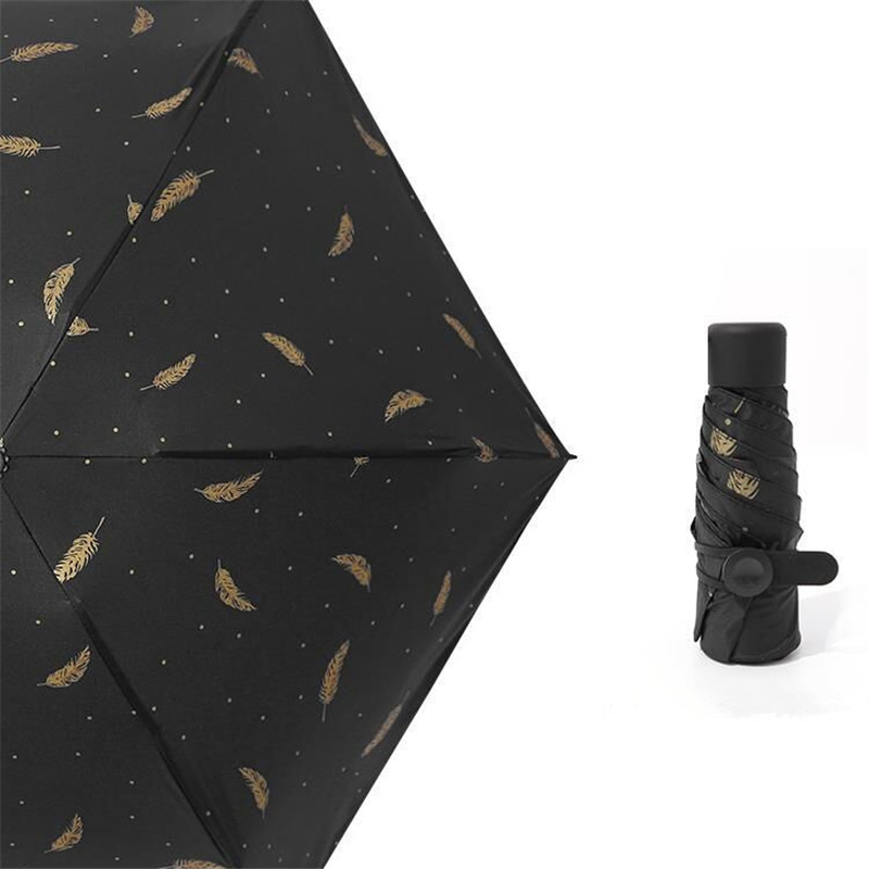 Mini sulankstomas skėtis moterims Prekės ženklo Travel Anti-UV vėjui atsparus lietaus animacinis filmas vaikams nuo saulės skėčio kišeniniai skėčiai