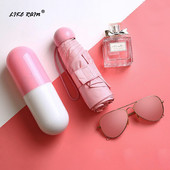 LIKE RAIN Mini kišobran s pet sklopivih kišobrana s malim džepovima Kišobran za žene s kreativnom kapsulom i džepnim kišobranom protiv UV zračenja UBY56