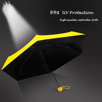 LIKE RAIN Πεντάπτυκτη Μίνι Ομπρέλα Μικρές Τσέπες Ομπρέλες Rain Women Creative Capsule Pocket Umbrella Anti UV Parasol UBY56