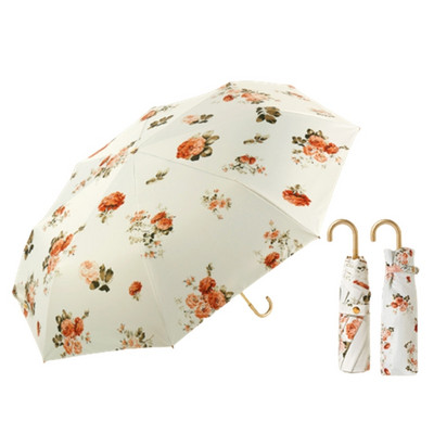 Umbrelă de călătorie rezistentă la vânt pentru ploaie Umbrelă pliabilă de călătorie pentru femei Umbrelă de epocă pliată cu 8 nervuri cadou