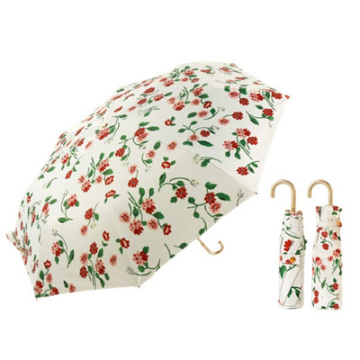 Umbrelă de călătorie rezistentă la vânt pentru ploaie Umbrelă pliabilă de călătorie pentru femei Umbrelă de epocă pliată cu 8 nervuri cadou