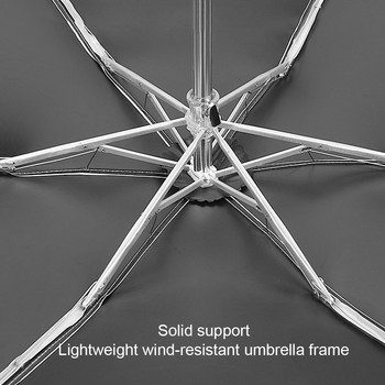Слънчев чадър Дъждобран Сладък подарък Многоцветен моден сенник Капсула Сгъваем дизайн Майсторска изработка Атрактивен