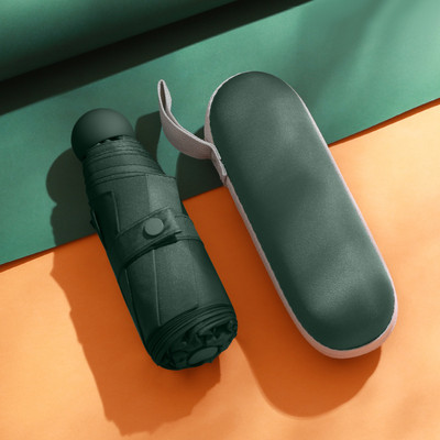 Minikapsel vihmavari Kerge päikesepaisteline vihmane vihmavari Naiste UV-vastane päikesevari vihmavari tasku päikesekaitsega vihmavari Kaasaskantav Paraguas