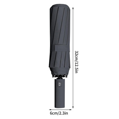 12 Bones automātiskais lietussargs ar vienu klikšķi atverams un aizverams vīriešu biznesa salokāms liels, pastiprināts, vēja necaurlaidīgs sieviešu saulessargs