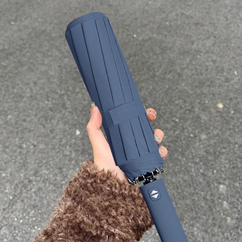 12 Bones automātiskais lietussargs ar vienu klikšķi atverams un aizverams vīriešu biznesa salokāms liels, pastiprināts, vēja necaurlaidīgs sieviešu saulessargs