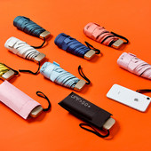 Tālruņa izmērs mini kabata sieviešu lietussargs vīrietis vīrietis īpaši viegls lietus saulessargs meitenēm pret UV pārnēsājams saliekams lietussargs saulessargs