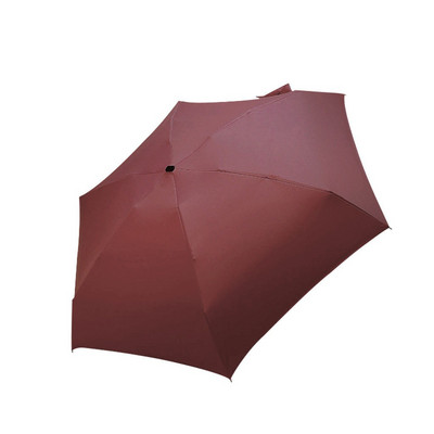 Umbrelă de lux ușoară pentru femei Umbrelă de soare cu acoperire neagră 5 ori Umbrelă de ploaie unisex Mini umbrelă portabilă de călătorie