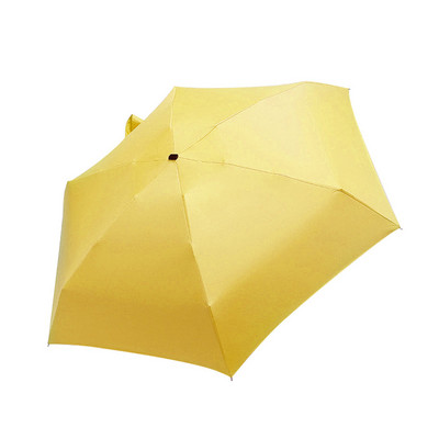Umbrelă de lux ușoară pentru femei Umbrelă de soare cu acoperire neagră 5 ori Umbrelă de ploaie unisex Mini umbrelă portabilă de călătorie