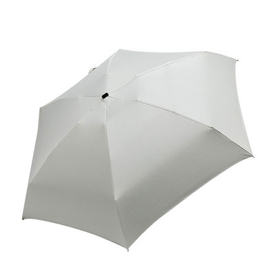 Umbrelă de lux ușoară pentru femei Umbrelă de soare cu acoperire neagră 5 ori Umbrelă de ploaie unisex Mini umbrelă portabilă de călătorie