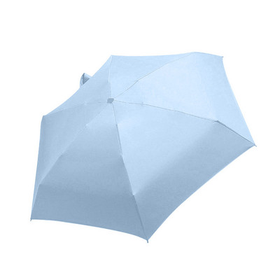 Umbrelă de lux ușoară pentru femei Umbrelă de soare cu acoperire neagră 5 ori Umbrelă de ploaie unisex Mini umbrelă portabilă de călătorie