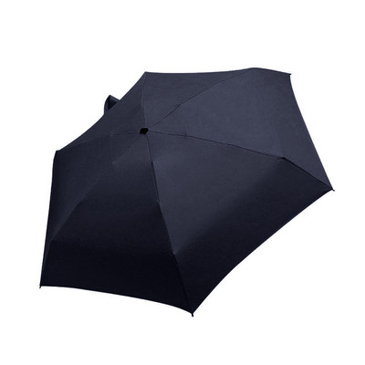 Umbrelă de lux ușoară pentru femei Umbrelă de soare cu acoperire neagră 5 ori Umbrelă de ploaie unisex Mini umbrelă portabilă de călătorie