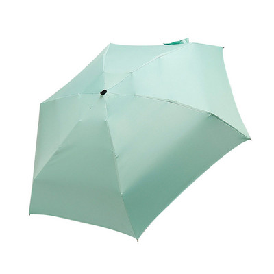 Umbrelă de lux ușoară pentru femei Umbrelă de soare cu acoperire neagră 5 ori Umbrelă de ploaie unisex Mini umbrelă portabilă de călătorie