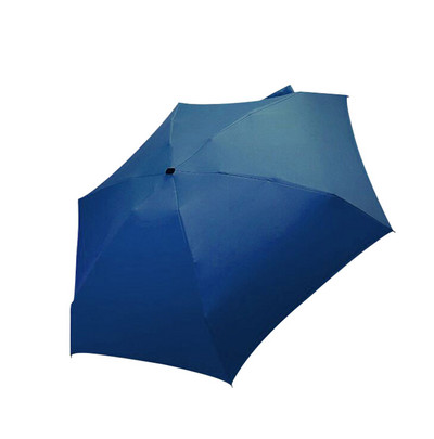 Umbrelă de lux ușoară pentru femei Umbrelă de soare cu acoperire neagră 5 ori Umbrelă de ploaie unisex Mini umbrelă portabilă de călătorie