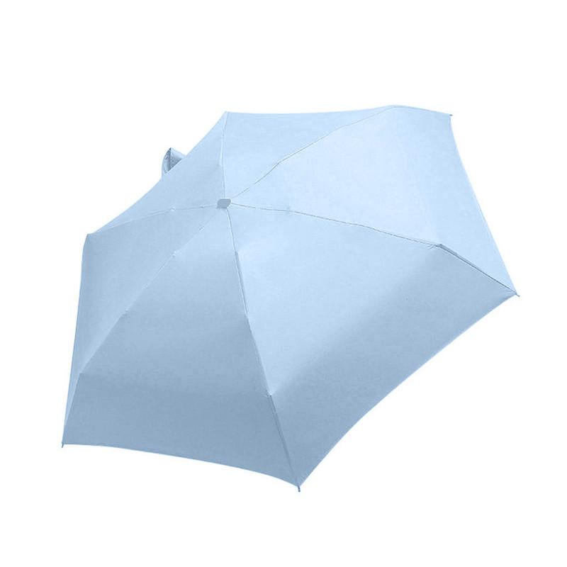 Umbrelă de lux ușoară pentru femei Umbrelă de soare cu acoperire neagră 5 ori Umbrelă de ploaie unisex Mini umbrelă portabilă de călătorie