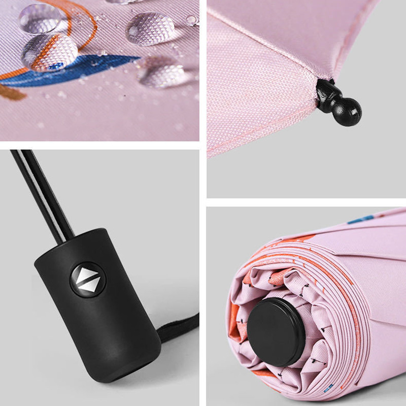 Vēja necaurlaidīgs, automātiski salokāms lietussargs vīriešu astoņu kaulu lietussargs lietus necaurlaidīgs sieviešu dāvanu pārnēsājams saulessargs