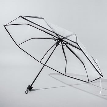 Малък моден сгъваем чадър за дъжд Дамски подарък Мъжки Мини джобен чадър Момичета Преносими прозрачни чадъри за пътуване