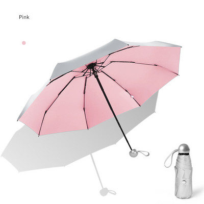 Mini umbrelă de buzunar cu 8 coaste, umbrelă de soare, anti UV, umbrelă de soare, rezistentă la vânt, umbrele portabile pliabile pentru femei, bărbați, copii