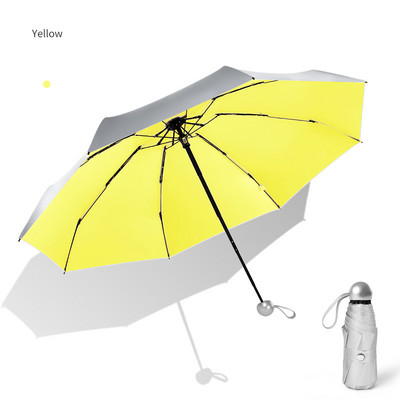 8 Ribs Pocket Mini Umbrella Anti UV Paraguas Saulessargs Lietus Vēja Necaurlaidīgs Viegli Salokāmi Pārnēsājami Lietussargi Sievietēm Vīriešiem Bērniem