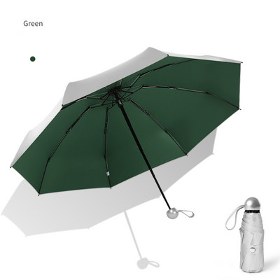 8 Ribs Pocket Mini Umbrella Anti UV Paraguas Saulessargs Lietus Vēja Necaurlaidīgs Viegli Salokāmi Pārnēsājami Lietussargi Sievietēm Vīriešiem Bērniem