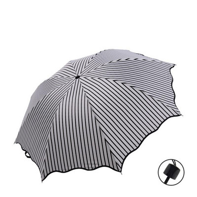 Lietussargs Melns Līme Trīs salokāms sauļošanās līdzeklis melns lietussargs Rokasgrāmata Jauns Ziedu Lietussargs Lietus Gear Saulessargs Trīskāršs lietussargs