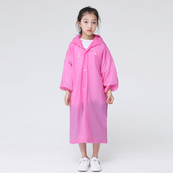 Παιδικό αδιάβροχο αδιάβροχο για ενήλικες επαναχρησιμοποιήσιμο EVA Rain Poncho για Παιδιά Κορίτσια ΓυναικείαΔιαφανή διαφανή αδιάβροχο κοστούμι για φοιτητές