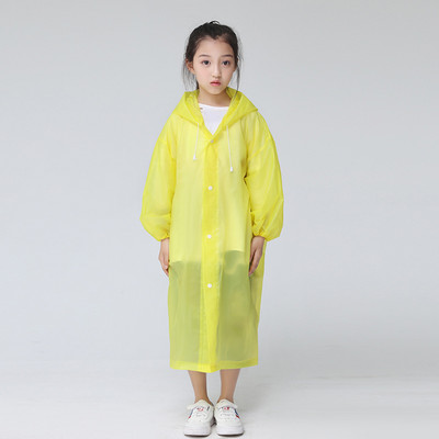Poncho de ploaie reutilizabil EVA pentru copii, adulți, impermeabilă, pentru copii, fete, femei, costum de ploaie transparent transparent pentru studenți