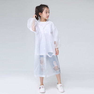 Poncho de ploaie reutilizabil EVA pentru copii, adulți, impermeabilă, pentru copii, fete, femei, costum de ploaie transparent transparent pentru studenți