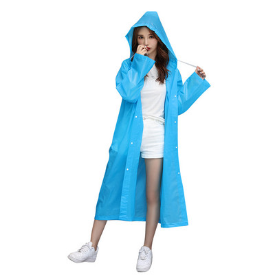 Poncho de ploaie reutilizabil EVA pentru copii, adulți, impermeabilă, pentru copii, fete, femei, costum de ploaie transparent transparent pentru studenți
