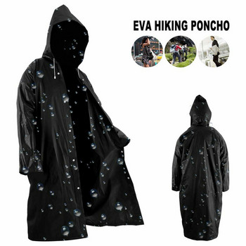 Висококачествен 1PC 145*68CM EVA унисекс дъждобран удебелен водоустойчив дъждобран жени мъже черен къмпинг водоустойчив дъждобран костюм