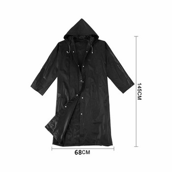 Υψηλής ποιότητας 1 ΤΕΜ 145*68 CM EVA Unisex Αδιάβροχο Παχύ αδιάβροχο Γυναικείο Ανδρικό Μαύρο Αδιάβροχο κοστούμι Camping