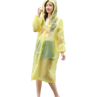 Kvaliteetne 1tk 145*68CM EVA Unisex vihmamantel, paksendatud veekindel vihmamantel Naiste meeste must matka veekindel vihmariiete ülikond