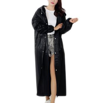1 ΤΕΜ 145*68 CM EVA Unisex Αδιάβροχο Παχύ αδιάβροχο γυναικείο παλτό βροχής Ανδρικό μαύρο κοστούμι αδιάβροχο για κάμπινγκ