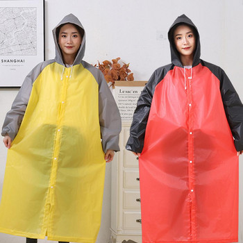 EVA Practical Long Hooded Rain Coat Ελαφρύ μακρύ αδιάβροχο αδιάβροχο για ταξίδια