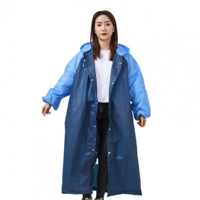 EVA Practical Long Hooded Rain Coat Ελαφρύ μακρύ αδιάβροχο αδιάβροχο για ταξίδια
