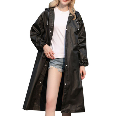 EVA Practical Long Hooded Rain Coat Ελαφρύ μακρύ αδιάβροχο αδιάβροχο για ταξίδια