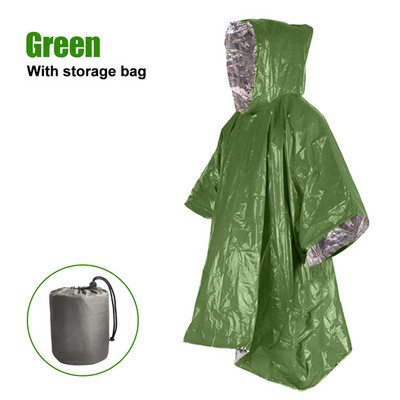 2023. gada unisex lietusmētelis, biezināts ūdensnecaurlaidīgs lietusmētelis lietusmētelis vīriešiem ar atstarojošu sloksni lietusmētelis sieviešu nojume lietus pončo kempings