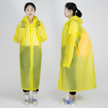 11 Χρώματα Νέα μόδα EVA Γυναικεία αδιάβροχο Παχύ αδιάβροχο παλτό βροχής Γυναικείο διαφανές διαφανές αδιάβροχο κοστούμι κάμπινγκ