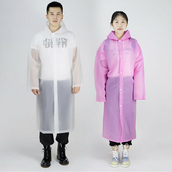 11 Χρώματα Νέα μόδα EVA Γυναικεία αδιάβροχο Παχύ αδιάβροχο παλτό βροχής Γυναικείο διαφανές διαφανές αδιάβροχο κοστούμι κάμπινγκ