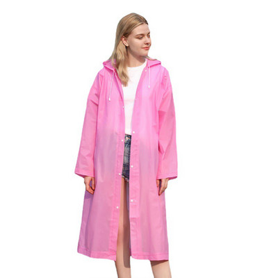 Unisex EVA kišni ogrtač, prijenosni modni podebljani vodootporni kišni kaput Muškarci Žene Crno višebojno kampersko vodootporno odijelo za kišu