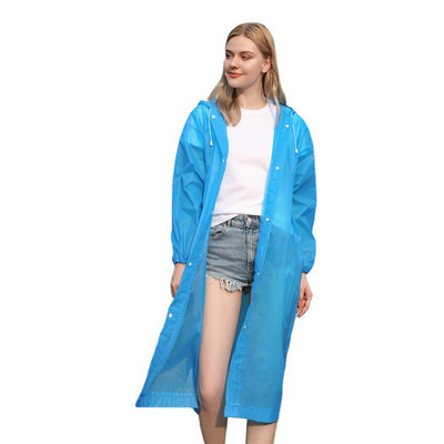 Unisex EVA kišni ogrtač, prijenosni modni podebljani vodootporni kišni kaput Muškarci Žene Crno višebojno kampersko vodootporno odijelo za kišu