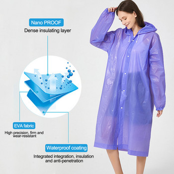 Дъждобран за жени EVA дъждобран унисекс дъждобран удебелено водоустойчиво облекло за възрастни къмпинг многократно пончо дъждобран гореща разпродажба