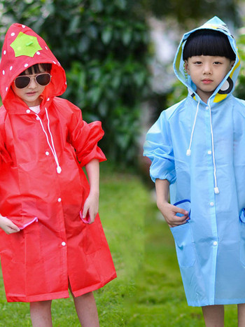 Водоустойчив 1PCS Детски дъждобран Chinsuit Cartoon Animal Style Student Ponchodren Дъждо палто Дъждобран Ветроустойчив Rai