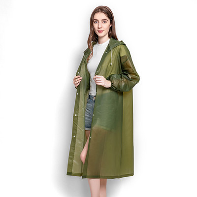 Fashion EVA Unisex Αδιάβροχο Παχύ αδιάβροχο παλτό βροχής ανδρικό γυναικείο μαύρο πολύχρωμο κάμπινγκ αδιάβροχο κοστούμι με κουκούλα
