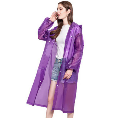 Fashion EVA Unisex Αδιάβροχο Παχύ αδιάβροχο παλτό βροχής ανδρικό γυναικείο μαύρο πολύχρωμο κάμπινγκ αδιάβροχο κοστούμι με κουκούλα