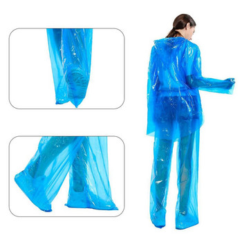 Μπλε προστατευτικό αδιάβροχο αδιάβροχο κοστούμι αδιάβροχο για εξωτερικούς χώρους Επαναχρησιμοποιήσιμο αδιάβροχο Αδιάβροχο αδιάβροχο και ανθεκτικό στη βρωμιά σπαστό αδιάβροχο
