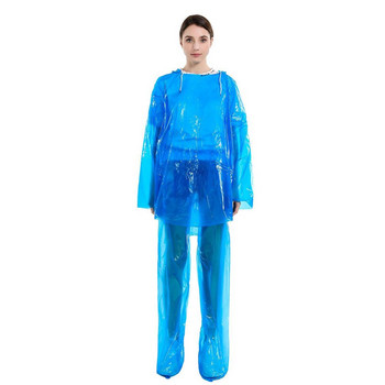 Μπλε προστατευτικό αδιάβροχο αδιάβροχο κοστούμι αδιάβροχο για εξωτερικούς χώρους Επαναχρησιμοποιήσιμο αδιάβροχο Αδιάβροχο αδιάβροχο και ανθεκτικό στη βρωμιά σπαστό αδιάβροχο