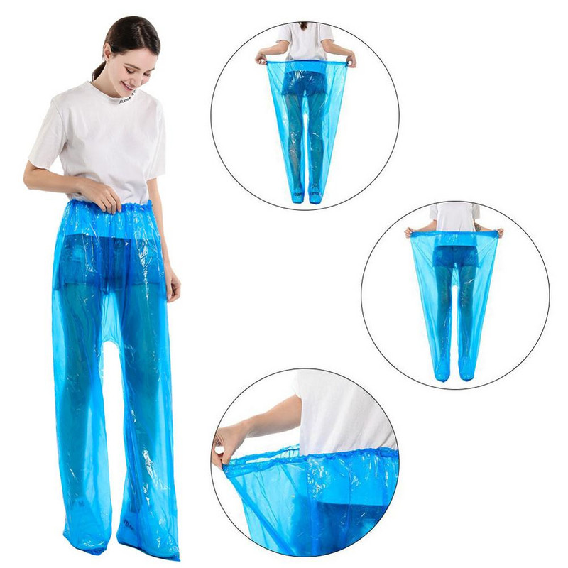 Zils aizsargājošs darba apģērbs lietusmētelis lietus bikses uzvalks āra atkārtoti lietojams lietusmētelis, putekļu necaurlaidīgs, ūdensnecaurlaidīgs un netīrumu necaurlaidīgs sadalīts lietusmētelis