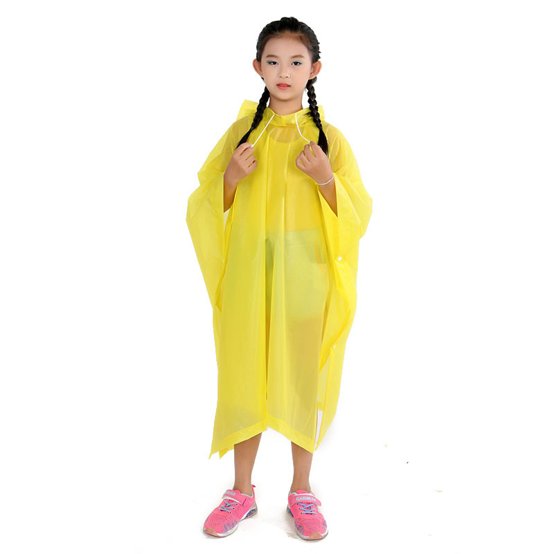 1 PC vihma pontšo ühekordselt kasutatav reisimine vihmamantel õues matkatarvikud Laste vihmamantel, laste vihmariided veekindlad