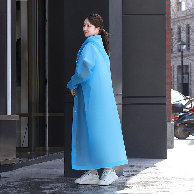 145*68cm biezināts EVA ūdensizturīgs lietusmētelis pārnēsājams unisex āra ceļojumu lietus apģērbs kempings pārgājieniem ar kapuci lietus pončo lietus pārsegs