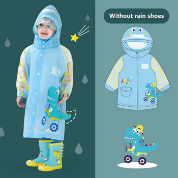 Μεγάλο γείσο παιδικό αδιάβροχο για κορίτσια και αγόρια για μαθητές σχολείου Ολόσωμο αδιάβροχο μεγάλο παιδικό παλτό βροχής Ταξιδιωτικό κάμπινγκ RainWear